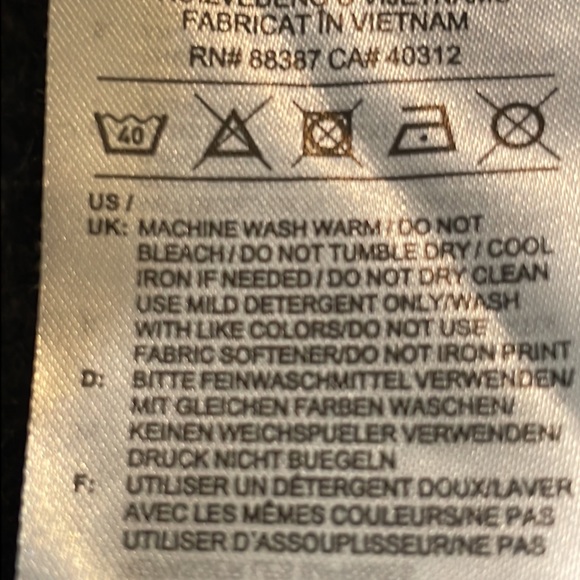 Adidas Mens Large Black Hoodie with Kangaroo Pocket White Stripes - Picture 12 of 13